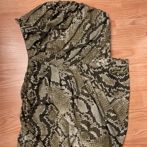 Snake Print Michael Kors Strapless Dress!